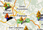 Visualizzazione dei cantieri su mappa